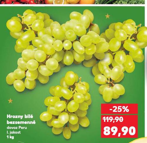 HROZNY BÍLÉ BEZSEMENNÉ