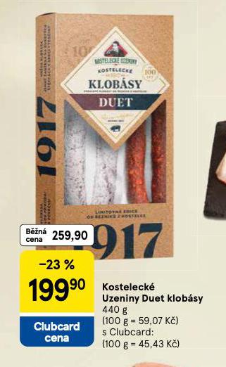 KOSTELECK UZENINY DUET KLOBSY
