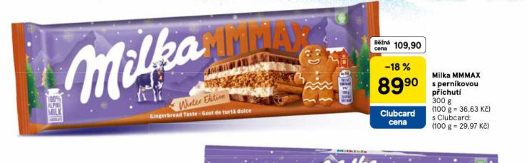 MILKA MMMAX S PERNÍKOVOU PŘÍCHUTÍ