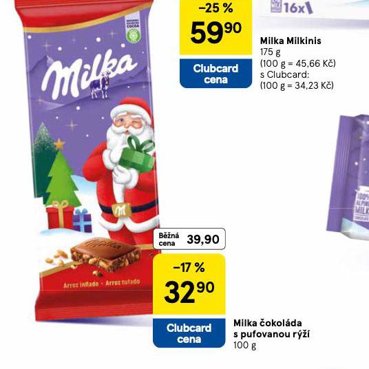MILKA ČOKOLÁDA S PUFOVANOU RÝŽÍ