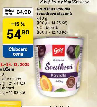 GOLD PLUS POVIDLA VESTKOV SLAZEN