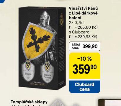 VINAŘSTVÍ PÁNŮ Z LIPÉ DÁRKOVÉ BALENÍ