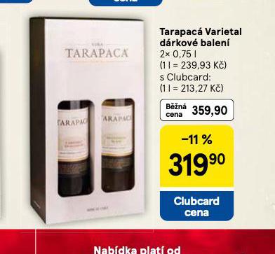 TARAPACÁ VARIETAL DÁRKOVÉ BALENÍ