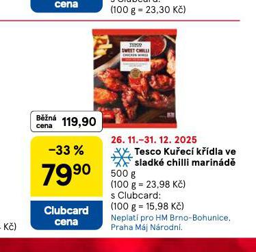 KUŘECÍ KŘÍDLA VE SLADKÉ CHILLI MARINÁDĚ