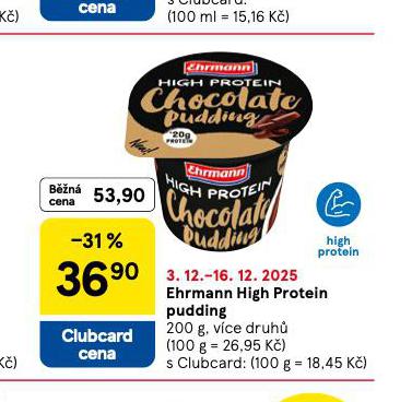 EHRMANN HIGH PROTEIN PUDDING