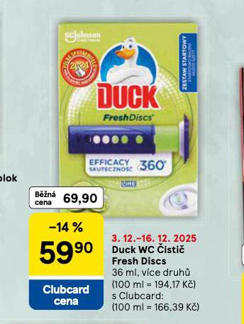 DUCK WC ČISTIČ FRESH DISCS