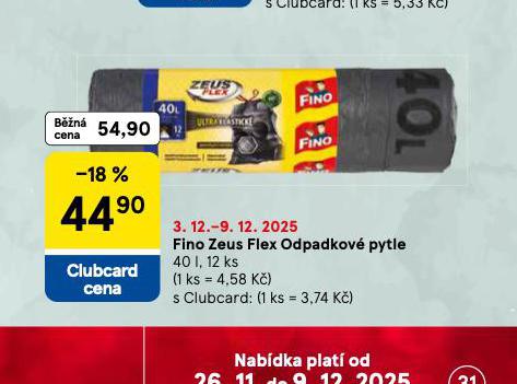 FINO ZEUS FLEX ODPADKOVÉ PYTLE