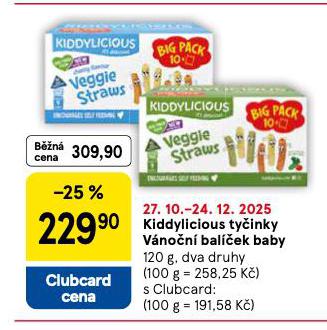 KIDDYLISIOUS TYČINKY VÁNOČNÍ BALÍČEK BABY