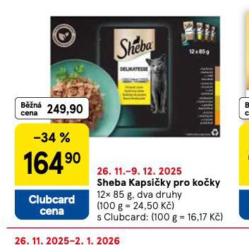 SHEBA KAPSIČKY PRO KOČKY