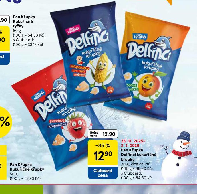 PAN KŘUPKA DELFÍNCI KUKUŘIČNÉ KŘUPKY