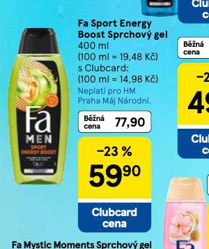 FA SPORT ENERGY BOOST SPRCHOV GEL