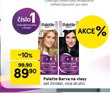 PALETTE BARVA NA VLASY