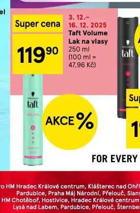 TAFT VOLUME LAK NA VLASY