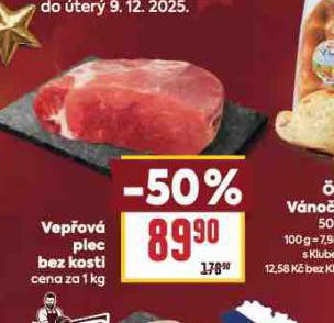 VEPŘOVÁ PLEC BEZ KOSTI