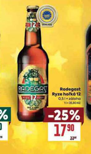 PIVO RADEGAST RYZE HOŘKÁ 12