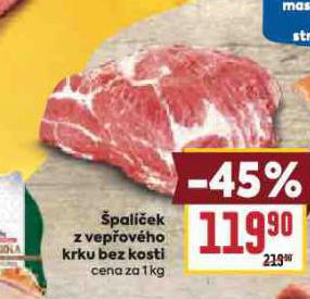 ŠPALÍČEK Z VEPŘOVÉHO KRKU BEZ KOSTI