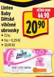 LINTEO BABY DĚTSKÉ VLHČENÉ UBROUSKY