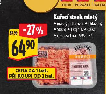KUŘECÍ STEAK MLETÝ