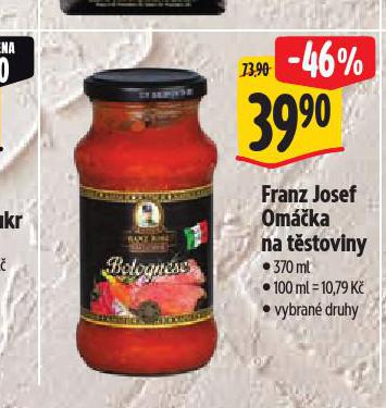 FRANZ JOSEF OMÁČKA NA TĚSTOVINY