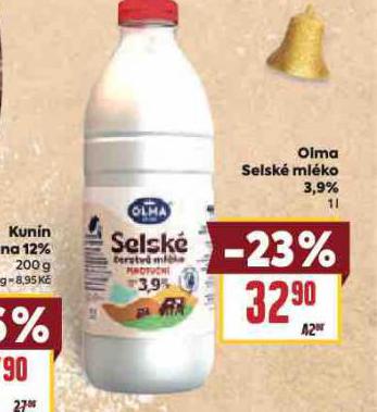 OLMA SELSKÉ MLÉKO 3,9%