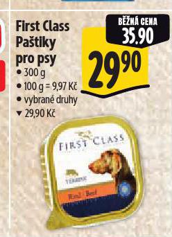 FIRST CLASS PAŠTIKA PRO PSY