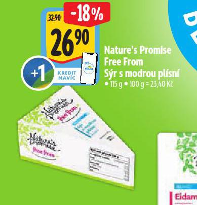 FREE FROM SÝR S MODROU PLÍSNÍ