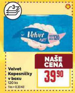 VELVET KAPESNÍČKY V BOXU