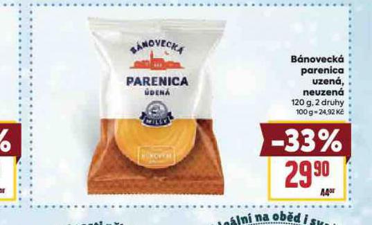 BÁNOVECKÁ PARENICA NEUZENÁ