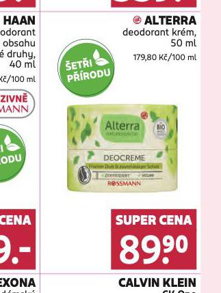 ALTERRA DEODORANT KRÉM