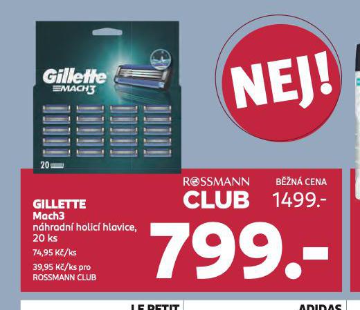 GILLETTE MACH3 NÁHRADNÍ HOLICÍ HLAVICE