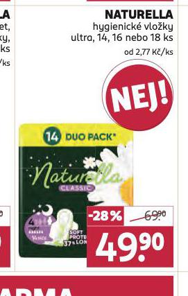 NATURELLA HYGIENICKÉ VLOŽKY
