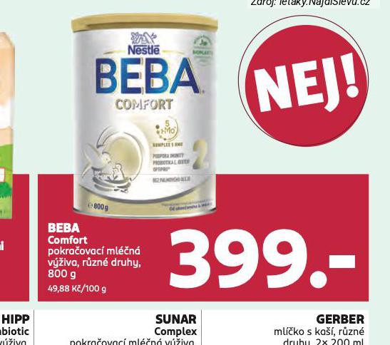 BEBA COMFORT POKRAČOVACÍ KOJENECKÁ VÝŽIVA