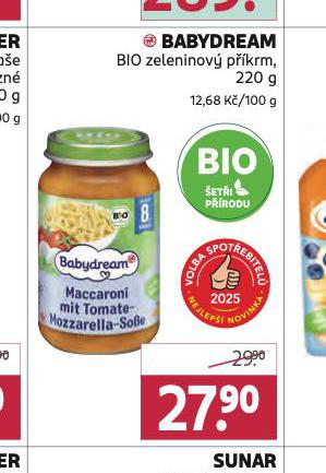 BABYDREAM BIO ZELENINOVÝ PŘÍKRM