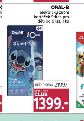 ORAL-B ELEKTRICKÝ ZUBNÍ KARTÁČEK STITCH PRO DĚTI