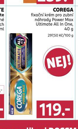 COREGA FIXAČNÍ KRÉM PRO ZUBNÍ NÁHRADY