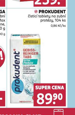 PROKUDENT ČISTÍCÍ TABLETY NA ZUBNÍ PROTÉZY