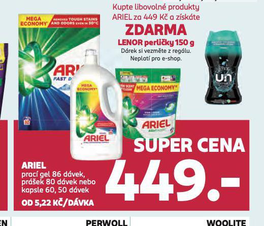 ARIEL PRACÍ GEL, PRÁŠEK, KAPSLE