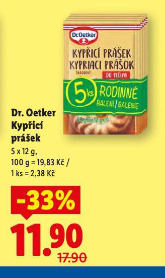 DR. OETKER KYPŘÍCÍ PRÁŠEK DO PEČIVA
