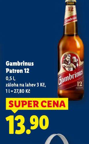 PIVO GAMBRINUS PATRON 12