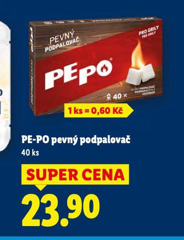 PE-PO PEVNÝ PODPALOVAČ