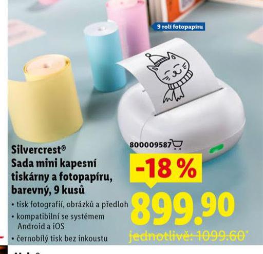 SADA MINI KAPESNÍ TISKÁRNY A FOTOPAPÍRU