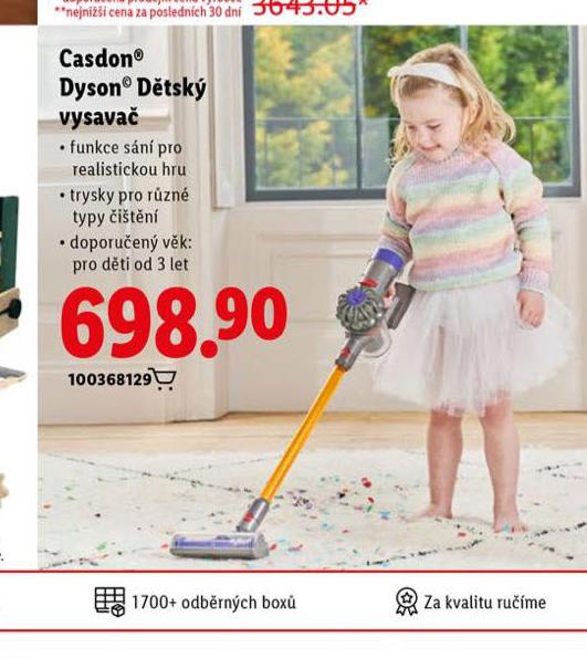 CASDON DYSON DĚTSKÝ VYSAVAČ