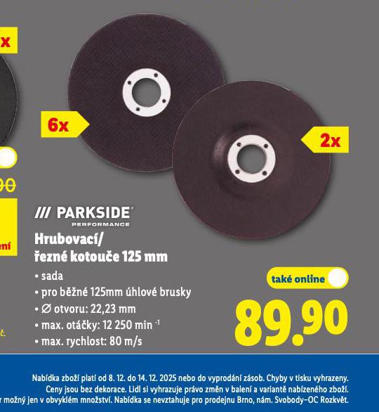 HROOBOVACÍ ŘEZNÉ KOTOUČE 125 MM