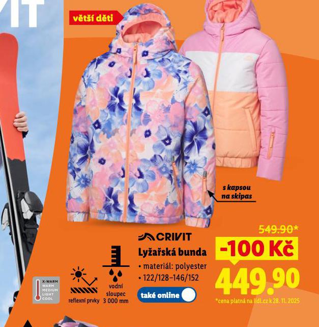 DĚTSKÁ LYŽAŘSKÁ BUNDA