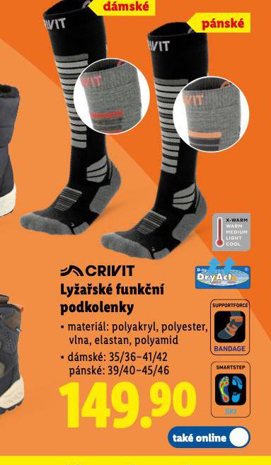 DÁMSKÉ LYŽAŘSKÉ FUNKČNÍ PODKOLENKY