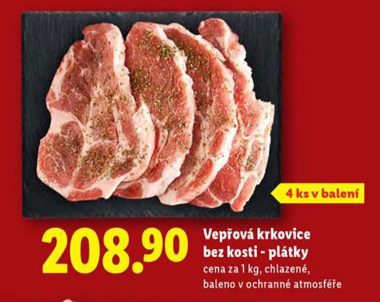 VEPŘOVÁ KRKOVICE BEZ KOSTI - PLÁTKY