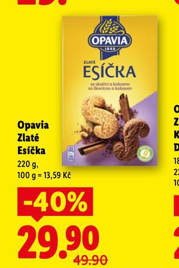 OPAVIA ZLATÉ ESÍČKA