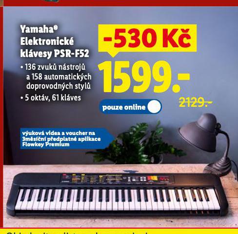 YAMAHA ELEKTRONICKÉ KLÁVESY