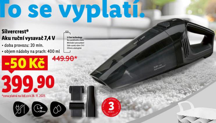 SILVERCREST AKU RUČNÍ VYSAVAČ