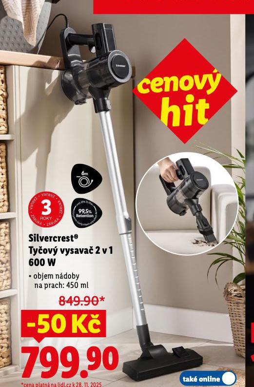 SILVERCREST TYČOVÝ VYSAVAČ